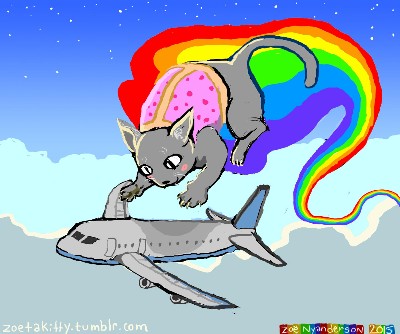 Nyan Cat and the Giant Metal Bird